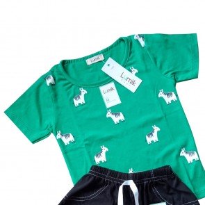 lumik-Lumik Green Horse Baju Set-