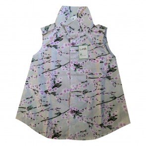 lumik-Lumik Purple Flowery Shirt Girl-