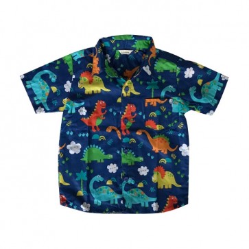 lumik-Blue Dinosaurus Baby Shirt-