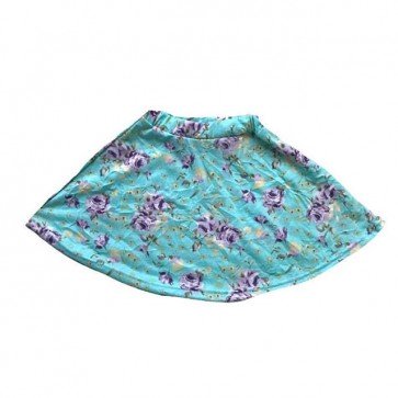 lumik-Blue Flowery Skirt-