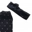 lumik-Lumik Black Polka Legging Set Headband-