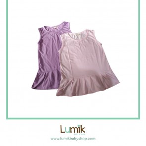 lumik-Lumik Pink-Purple Plain Top Ruffle-