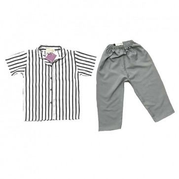 lumik-Pajamas Grey Stripes-