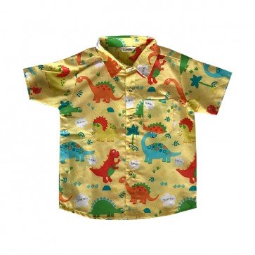 lumik-Yellow Dinosaurus Baby Shirt-