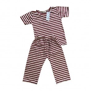 lumik-Lumik Maroon Stripe Pajamas-