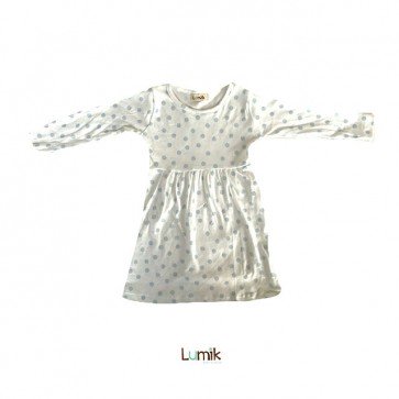 lumik-Blue Dot Formal Dress-