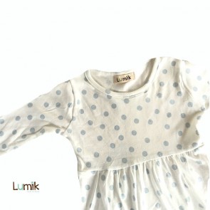 lumik-Blue Dot Formal Dress-