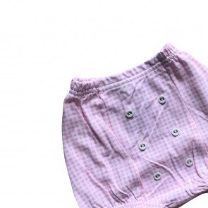 lumik-Lumik Pink Square Button Short-