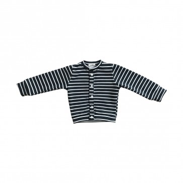 lumik-Lumik Black White Stripe Cardigan-