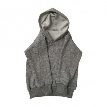 lumik-Lumik Light Grey Plain Sweater Hoodie-