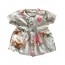 lumik-Short White Flowery Button Dress-