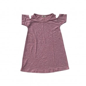 lumik-Lumik Pink Plain Batwing Dress-